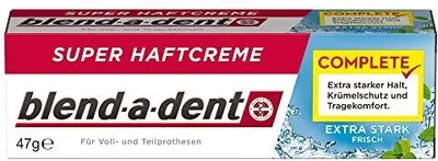 Produktbild von Blend-a-dent Complete Extra Stark Frisch Super-Haftcreme 3er Pack