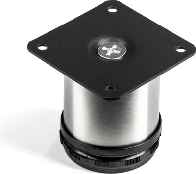 Produktbild von Möbelfuß JIM Schrankfuß echt Edelstahl Ø 50 mm / Höhe: 60 mm hohe Belastbarkeit durch extra starke Rohrwandung SO-TECH