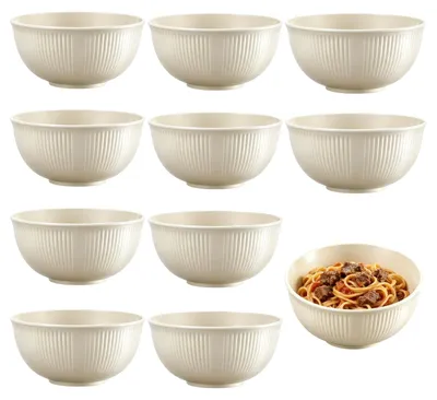 Productafbeelding van Set van 10 Herbruikbare Mueslikommen 700 ml voor Salades en Soepen