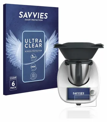 Produktbild von 6x Für Vorwerk Thermomix TM6 Schutzfolie Savvies Displayschutz Display Schutz Folie Klar Transparent