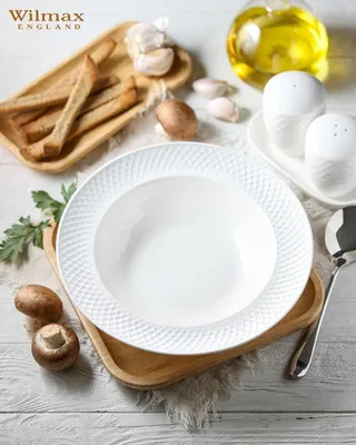 Produktbild von Wilmax Tiefer Teller 22,5 cm Weiß Porzellan 2er Set WL-880102/2C