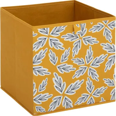 Immagine prodotto di Contenitore "mix 'n' modul" con motivo a foglie giallo 31x31 cm - 5 five simply smart