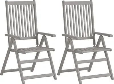 Produktbild von vidaXL Hochlehner Verstellbar 4 Stk. mit Auflagen Massivholz Akazie