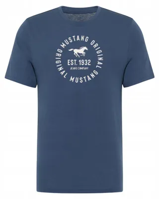 Zdjęcie produktu dla Mustang | Męski T-shirt casual Alex, kolor granatowy, rozmiar L