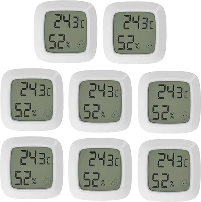Zdjęcie produktu dla 8X Mini termometr cyfrowy LCD Higrometr Dokładny monitor wilgotności Biurko Ściana Magnetyczny termo-higrometr do pokoju dziecięcego Salon Lodówka biurowa