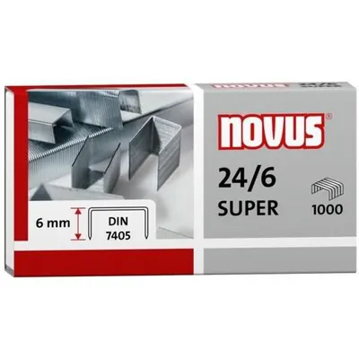 Produktbild von Novus Heftklammern 24/6 DIN SUPER für Büroheftgeräte, 10.000 Stück