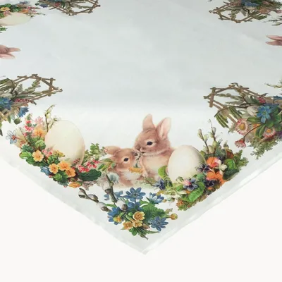 Produktbild von Tischwäsche mit Druck Ostermotiv Tischläufer 85 x 85 cm