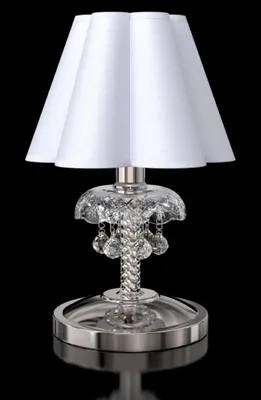 Immagine prodotto di Casa Padrino lampada da tavolo barocca in cristallo argento / bianco Ø 20 x H. 30 cm - Magnifica lampada da comodino con vetro di cristallo di Boemia - Lampade barocche in cristallo - Nobile & Magnifico