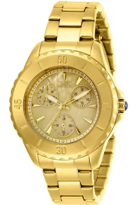 Obrázok produktu pre Invicta Angel 29107 Dámske Hodinky - Quartz Hnací Mechanizmus - Nerezová Oceľ so Zlatým Ciferníkom - 38 mm