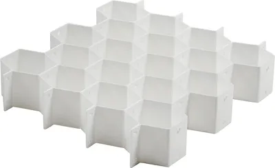 Produktbild von Schubladenorganizer - Honigwaben-Design, Weiß, Einheitsgröße