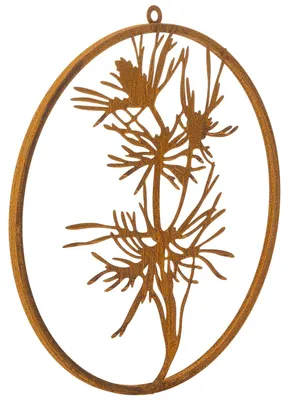 Produktbild von Dekoring Metallring Kiefernzweig Edelrost Vintage Wanddeko Ø38cm