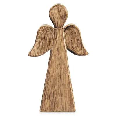 Produktbild von Orion Engelfigur Engel Figur Dekofigur Holzdeko aus Holz 13x24 cm
