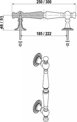 Produktbild von Messing Stoßgriff Türgrifff Edelstahl Optik Haustürbeschlag massiv Haltegriff