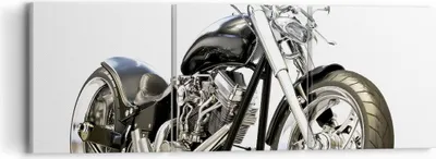 Produktbild von Bild auf Leinwand - Leinwandbild - Motorrad Motor Geschwindigkeit Chrom - 90x30cm - Wand Bild - Wanddeko - Leinwanddruck - Bilder - Kunstdruck - Leinwand bilder - Wandkunst - CA90x30-2427