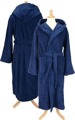 Immagine prodotto di A&R 026.50 | Accappatoio da uomo con cappuccio Accappatoio con cappuccio - Colore: French Navy - Taglia: L/XL