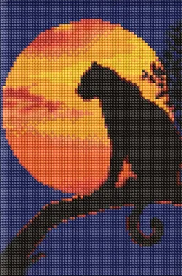 Obrázok produktu pre Diamantová mozaika bez rámu – Grácia pantera 20x30 – Ideyka