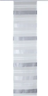 Produktbild von Flächenvorhang - Weiß - Silbergrau - 60 x 245 cm - mit Streifen