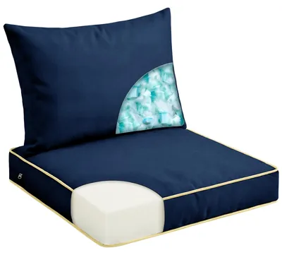 Immagine prodotto di Set di cuscini per mobili da giardino con cuscini robusti per seduta e schienale