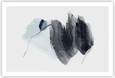 Produktbild von Poster - Poster ohne Rahmen - Blau Grau Aquarell - 91,5x61 cm - Wand Bild - Wanddeko - Wandbilder - Kunstposter - Wandposter - Bilder - Kunstdruck - Wanddekoration - Wandbild - P2XAA91x61-4975