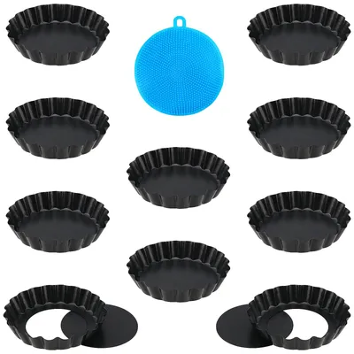 Produktbild von 10 cm Mini-Kuchenform-Set mit abnehmbarem Boden – Antihaft-Backformen für Kuchen