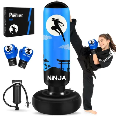 Productafbeelding van Solidchoice - Kinder Bokszak 168 cm voor Karate en Taekwondo