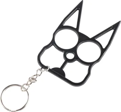 Produktbild von 8-teiliges schützendes Schlüsselanhänger-Set, tragbar, modisch, sicher, für Damen und Teenager, Schwarz
