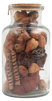 Imagen del producto de Jarrón Decorativo Flora 110 con Flores Secas Marrón Claro