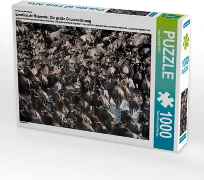 Produktbild von Calvendo Ein Motiv aus dem Kalender Emotionale Momente: Die große Gnuwanderung 1000 Teile Puzzle quer 640x480mm, Gerlach GDT Ingo; 7310939