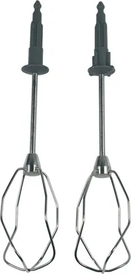 Two hand mixer beaters are shown against a white background.