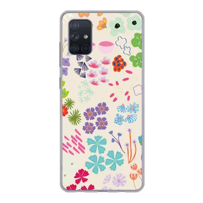 Produktbild von MuchoWow® Handyhülle Schutzhülle Hülle für Samsung Galaxy A71 Blume - Muster - Anemone Silikon Softcase Handy Hülle - Kartenbesitzer