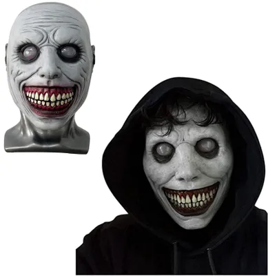 Gruselige Halloween-Maske, lachender Dämon, Latex, für Erwachsene