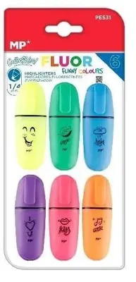 Immagine prodotto di Evidenziatori fluorescenti mini, 6 colori