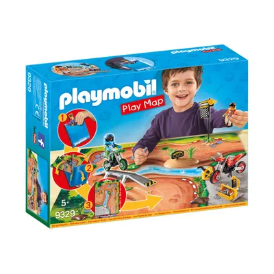 Produktbild von PLAYMOBIL Play Map Motocross, Aktion/Abenteuer, 5 Jahr(e), Mehrfarbig