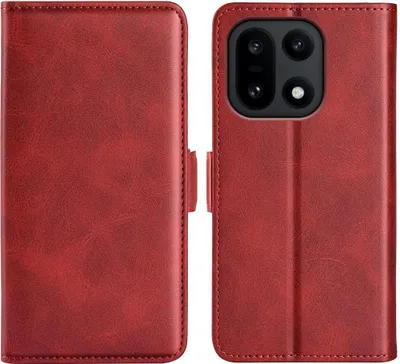 Produktbild von Mobigear Slim Magnet  OnePlus 15 Hülle Klapphülle Geldbörse - Rot