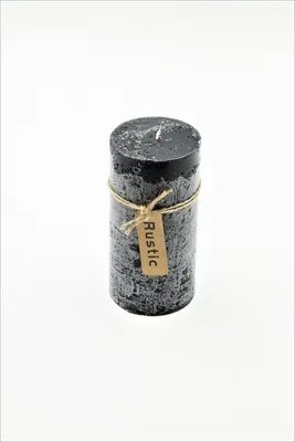 Produktbild von Rustik Stumpenkerze Schwarz 140 x 70 mm durchgefärbt Gastro Kerzen