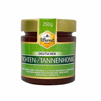 Produktbild von Honig Wernet Deutscher Fichten-Tannenhonig - Imkerhonig aus dem Schwarzwald 250g