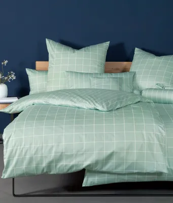 Produktbild von Janine Mako-Satin-Bettwäsche modernclassic Farbe jadegrün Größe 135x200+80x80
