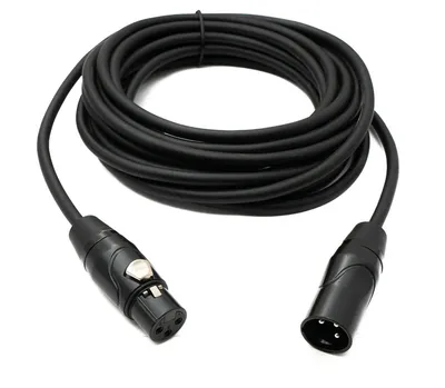 Produktbild von SYSTEM-S Audio Kabel 5 m XLR 3 Pin Stecker zu Buchse Adapter in Schwarz