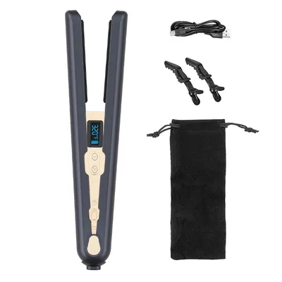 Produktbild von Kabelloses Ionen-Glätteisen, 2-in-1 Keramik Haarglätter & Lockenstab, Anti-Frizz, schnelles Aufheizen, Stylinggerät, Blau