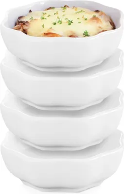 Obrázek produktu pro Orion | Porcelánové misky na svačinu - 7,5 cm - 50 ml - sada 4 kusů - bílé - lze mýt v myčce nádobí
