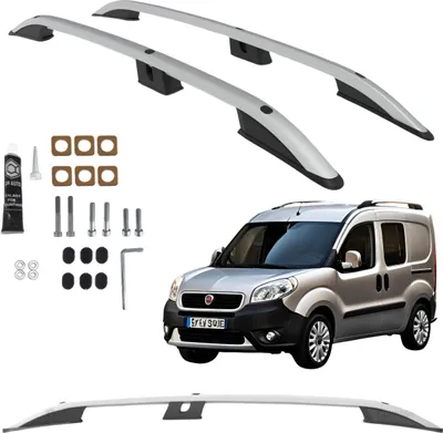 Obrázek produktu pro Střešní ližiny CAN pro Fiat Doblo Maxi L2 od roku 2010, stříbrné