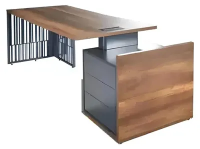 Produktbild von Arbeitszimmer buro Schreibtisch Couchtisch Aktenschrank Modern Braun