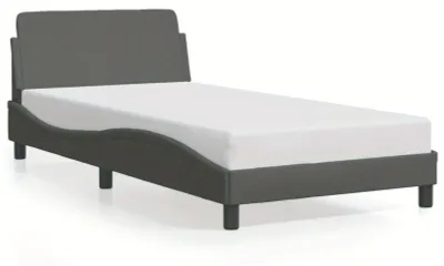 Obrázok produktu pre Rám postele bez matraca, tmavosivý, 100x200 cm, látka, s roštom