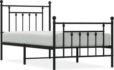 Obrázek produktu pro vidaXL Postel s čelem a nohou kovová 80x200 cm