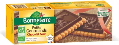 HERBATNIKI Z CZEKOLADĄ GORZKĄ BIO 150 g - BONNETERRE
