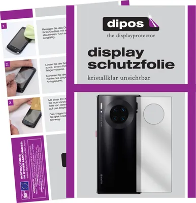 Produktbild von 2x Schutzfolie für Huawei Mate 30 Pro Rückseite klar Displayschutzfolie Folie Display Schutz dipos