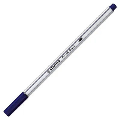 Obrázek produktu pro Prémiové plnicí pero se štětečkovým hrotem pro variabilní šířku čáry - STABILO Pen 68 brush - jedno pero - pruská modř