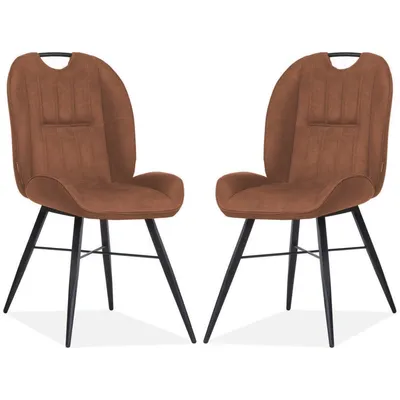 Produktbild von MX Sofa Shelton Esszimmerstuhl – Cognac (2er-Set)