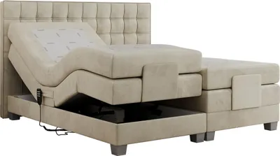 Produktbild von Boxspringbett mit Motor, elektrisch - Elektro - 180x200cm - Beige - H3