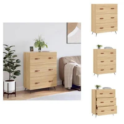 Produktbild von vidaXL Kommode Sonoma-Eiche 69,5x34x90 cm Holzwerkstoff -  Kommoden